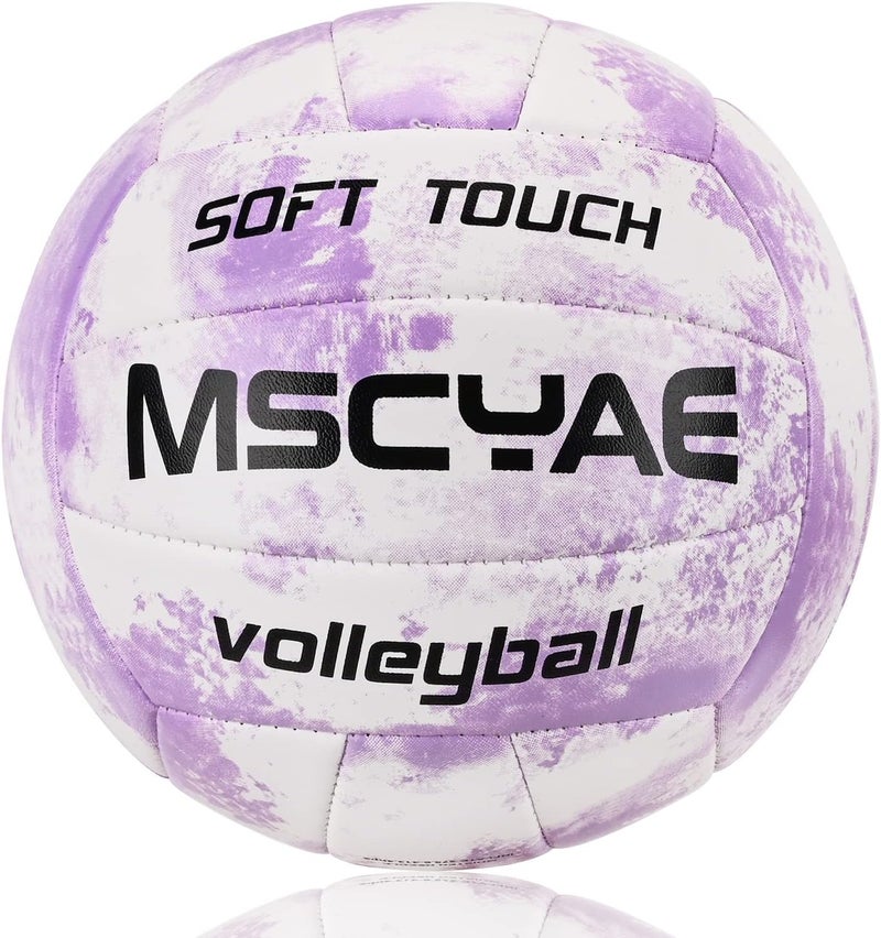 MSCYAE Volleyball Official Size 5,Soft Touch Volleyballs for Kids Youth Adults, Indoor Outdoor Volleyball for Beginners Backyard Park Beach Play Ball Games(Best Gift) - Image 1
